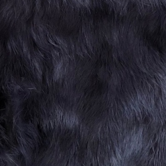 Luxurious rabbit fur coat, dark blue grey - Picture 8 of 11